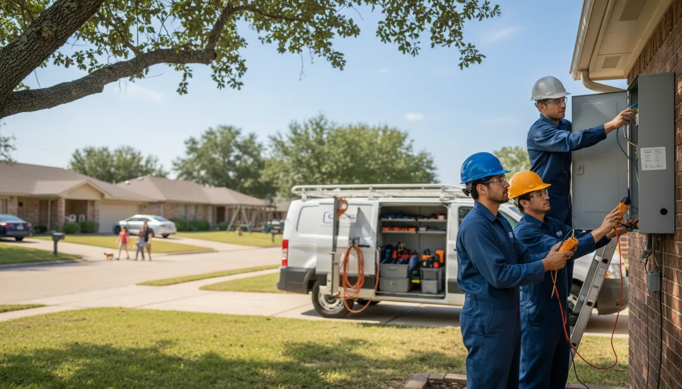 Certified electrician providing emergency electrical services in Frisco, TX